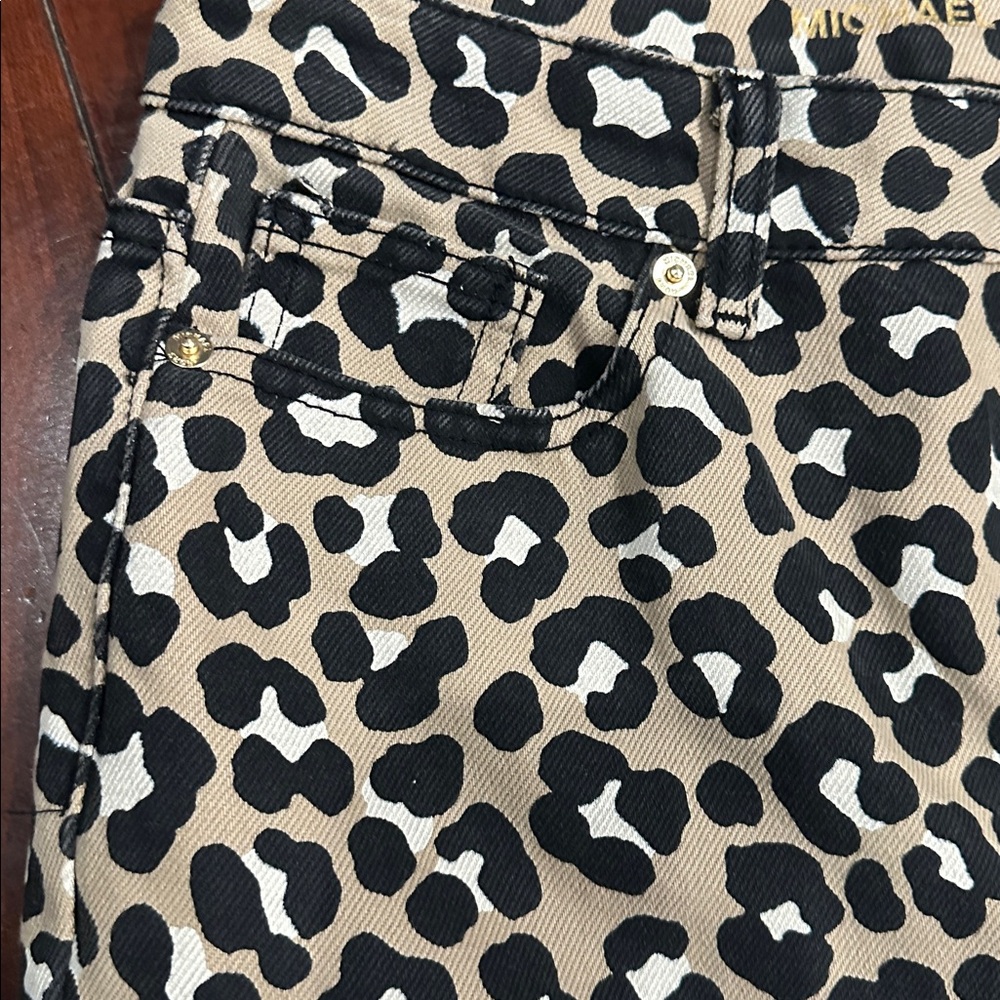 Michael Kors Leopard Print Ankle Jeans - Picture 6 of 6